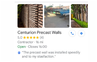 Kloofsig Precast Walls